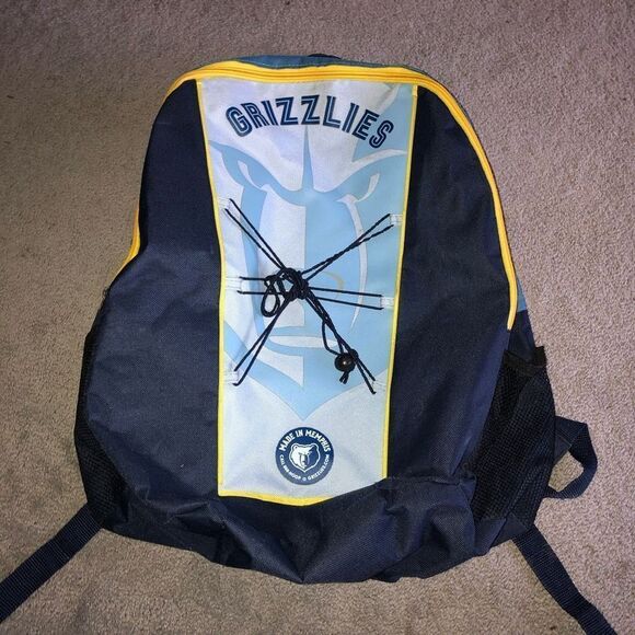 MEMPHIS GRIZZLIES NBA BACKPACK BLUE YELLOW